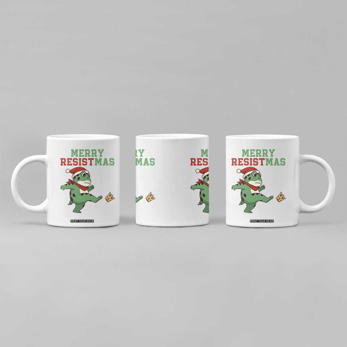 Merry Resistmas Frog Christmas Coffee Mug TS14 Print Your Wear