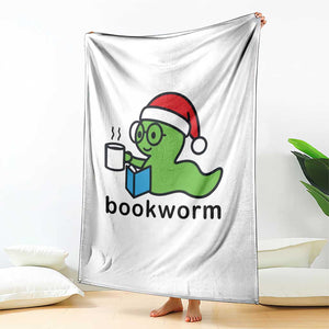 Bookworm Christmas Throw Blanket Reading Book Lover TS14 Print Your Wear