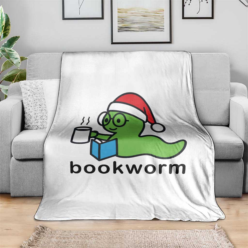Bookworm Christmas Throw Blanket Reading Book Lover TS14 Print Your Wear