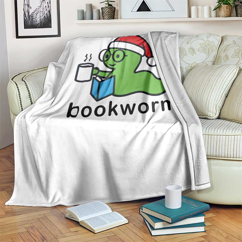 Bookworm Christmas Throw Blanket Reading Book Lover TS14 Print Your Wear