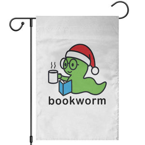 Bookworm Christmas Garden Flag Reading Book Lover TS14 White Print Your Wear
