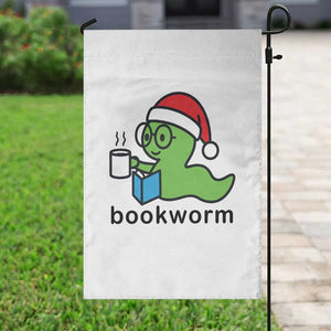 Bookworm Christmas Garden Flag Reading Book Lover TS14 Print Your Wear