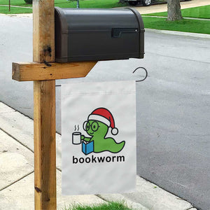 Bookworm Christmas Garden Flag Reading Book Lover TS14 Print Your Wear