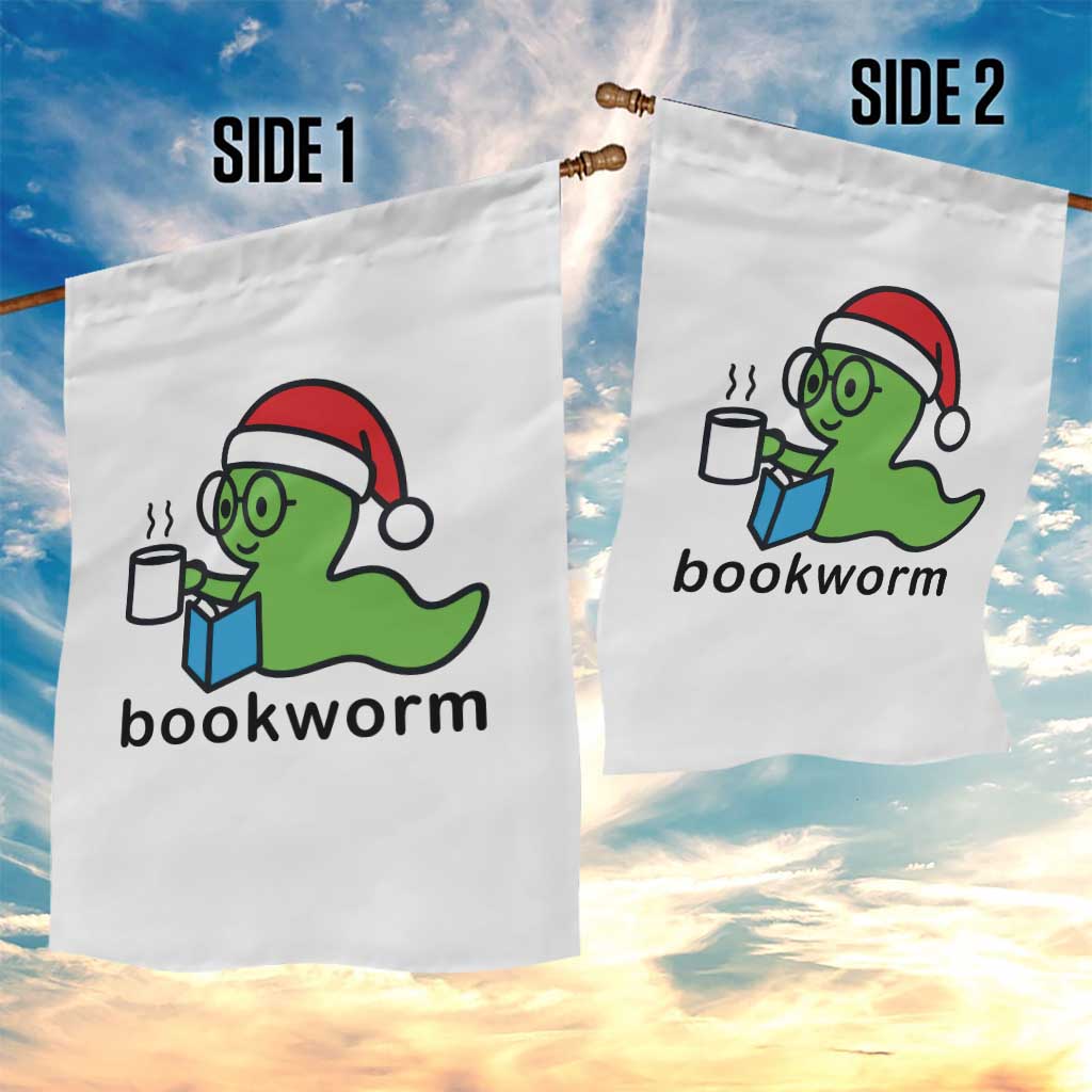 Bookworm Christmas Garden Flag Reading Book Lover TS14 Print Your Wear