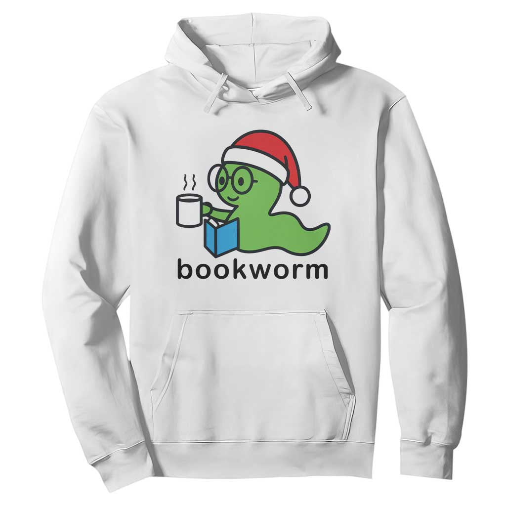 Bookworm Christmas Hoodie Reading Book Lover TS14 White Print Your Wear