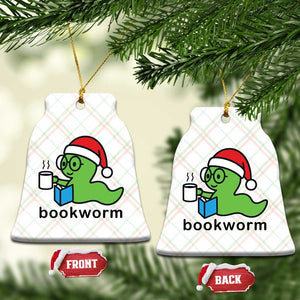 Bookworm Christmas Ceramic Ornament Reading Book Lover TS14 Print Your Wear