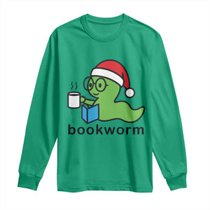 Bookworm Christmas Long Sleeve Shirt Reading Book Lover TS14 Irish Green Print Your Wear