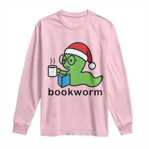 Bookworm Christmas Long Sleeve Shirt Reading Book Lover TS14 Light Pink Print Your Wear