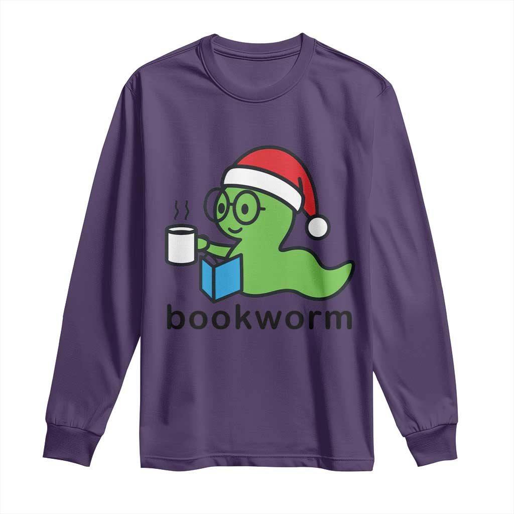 Bookworm Christmas Long Sleeve Shirt Reading Book Lover TS14 Purple Print Your Wear