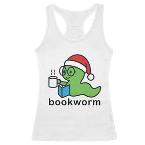 Bookworm Christmas Racerback Tank Top Reading Book Lover TS14 White Print Your Wear