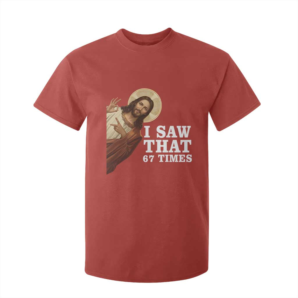 Funny Six Seven Meme T Shirt For Kid I Saw That 67 Times TS14 Red Print Your Wear