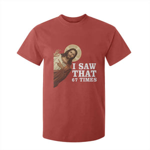 Funny Six Seven Meme T Shirt For Kid I Saw That 67 Times TS14 Red Print Your Wear