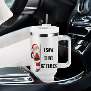 67 Six Seven Santa Christmas Meme Tumbler With Handle I Saw That TS14 Print Your Wear