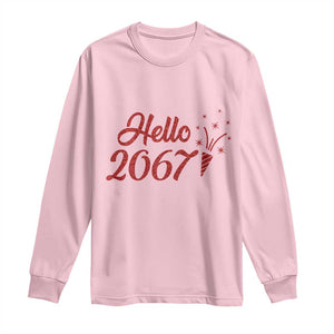 67 Six Seven Meme Long Sleeve Shirt New Year 2026 TS14 Light Pink Print Your Wear