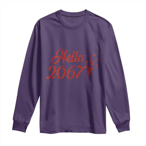 67 Six Seven Meme Long Sleeve Shirt New Year 2026 TS14 Purple Print Your Wear