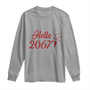 67 Six Seven Meme Long Sleeve Shirt New Year 2026 TS14 Sport Gray Print Your Wear