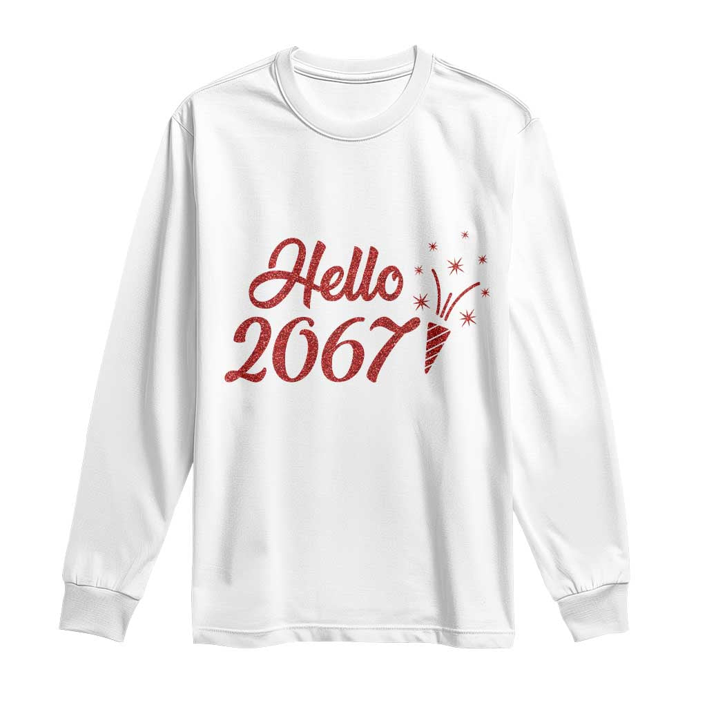67 Six Seven Meme Long Sleeve Shirt New Year 2026 TS14 White Print Your Wear
