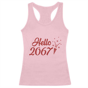 67 Six Seven Meme Racerback Tank Top New Year 2026 TS14 Light Pink Print Your Wear