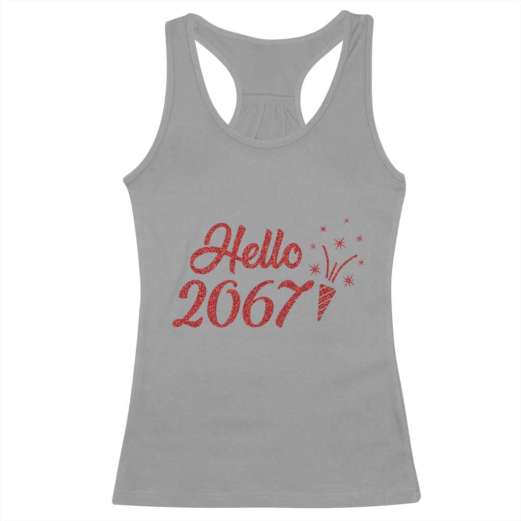 67 Six Seven Meme Racerback Tank Top New Year 2026 TS14 Sport Gray Print Your Wear