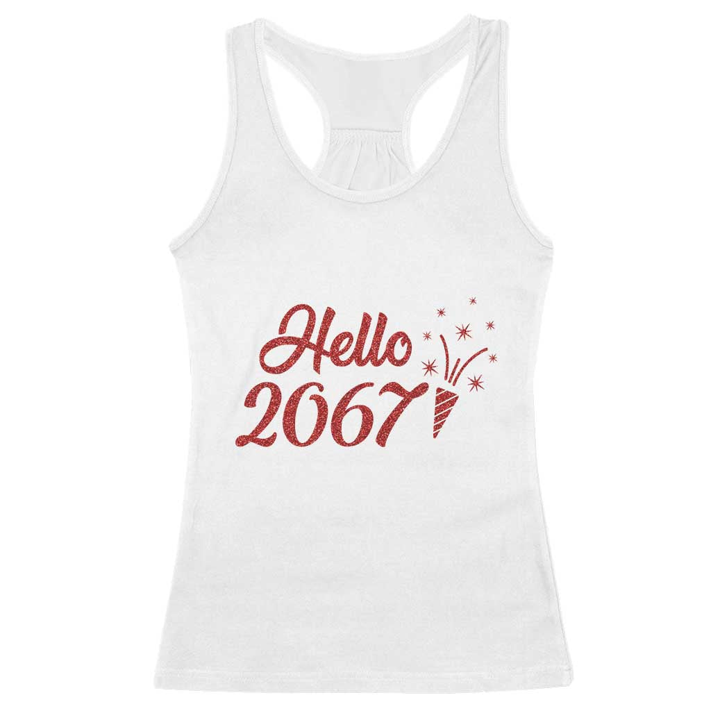 67 Six Seven Meme Racerback Tank Top New Year 2026 TS14 White Print Your Wear