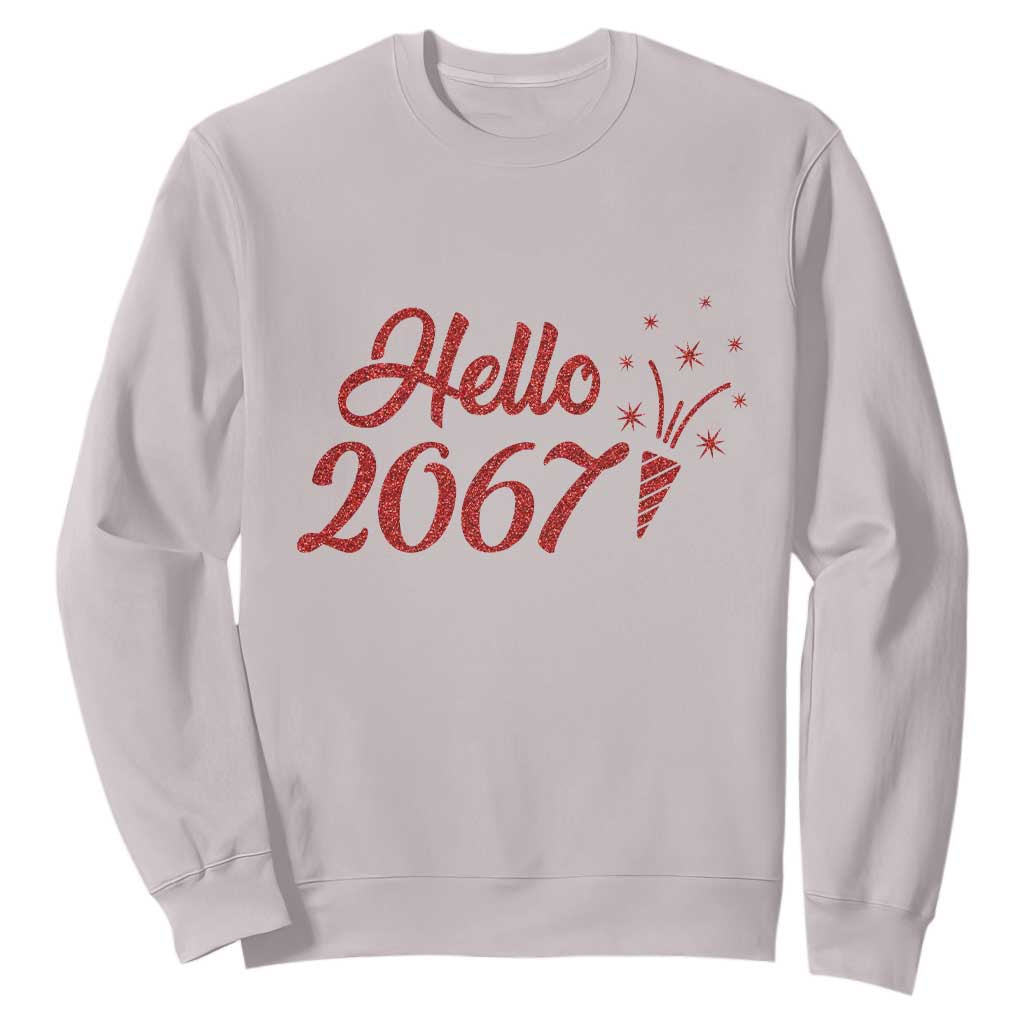 67 Six Seven Meme Sweatshirt New Year 2026 TS14 Ice Gray Print Your Wear