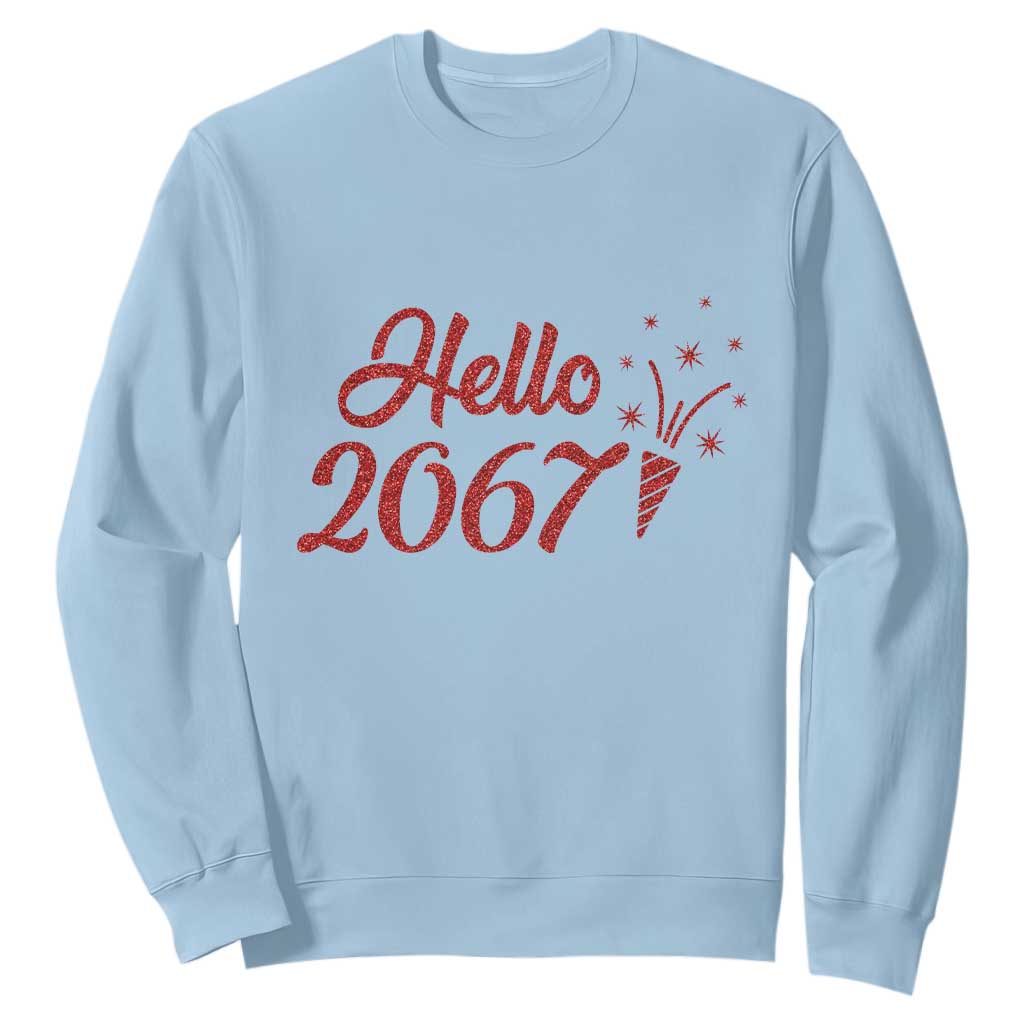 67 Six Seven Meme Sweatshirt New Year 2026 TS14 Light Blue Print Your Wear