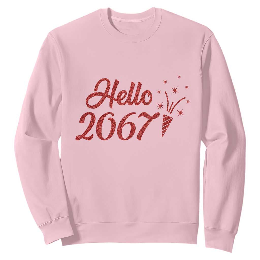 67 Six Seven Meme Sweatshirt New Year 2026 TS14 Light Pink Print Your Wear
