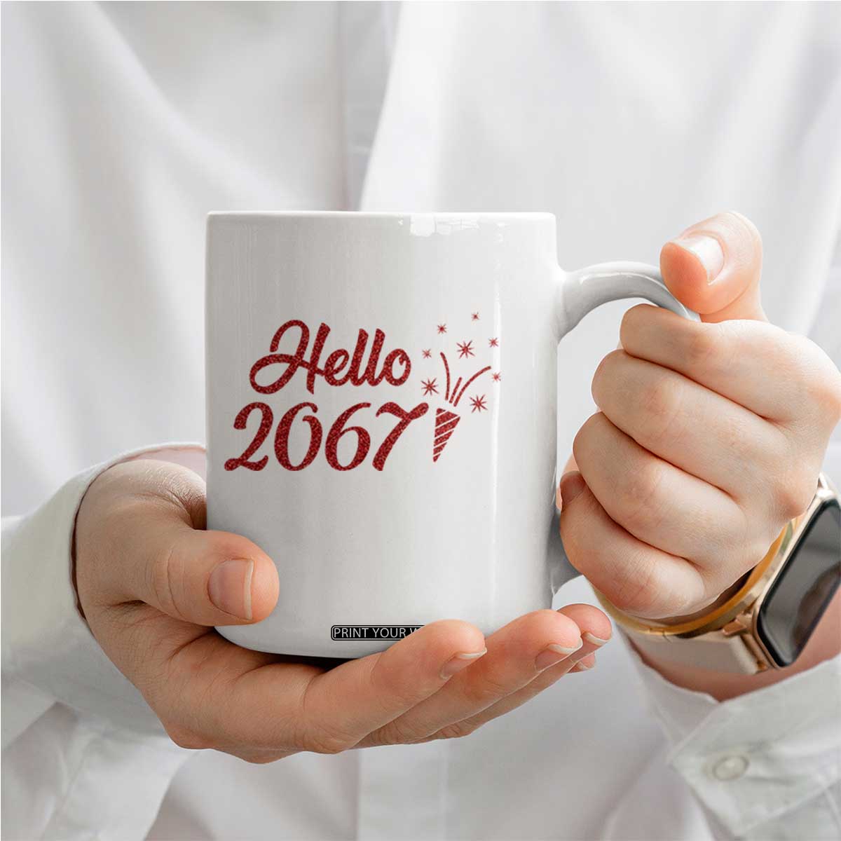 67 Six Seven Meme Coffee Mug New Year 2026 TS14 Print Your Wear
