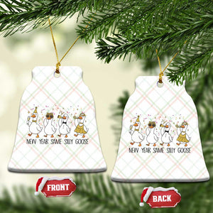 Silly Goose New Years 2026 Ceramic Ornament Cute Goose Party Holiday TS14 Print Your Wear