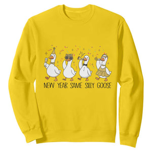 Silly Goose New Years 2026 Sweatshirt Cute Goose Party Holiday TS14 Daisy Print Your Wear