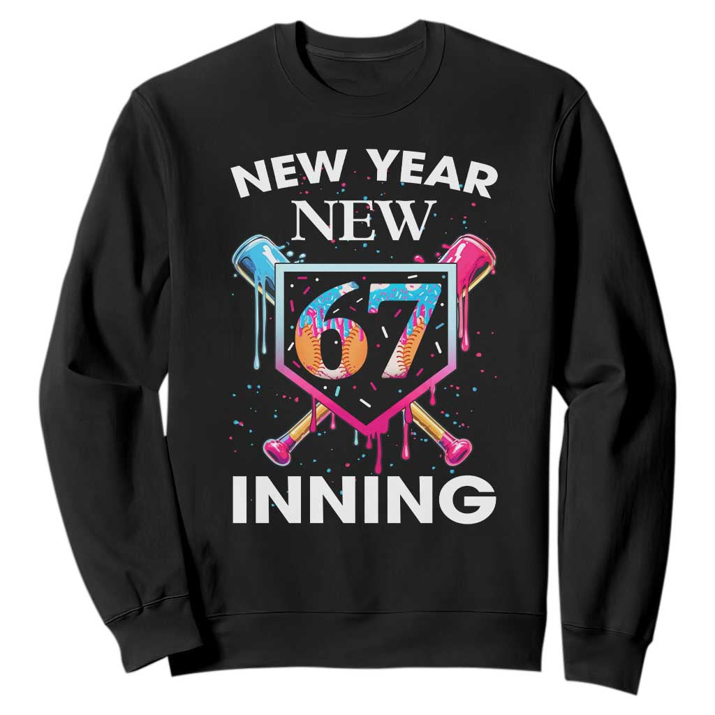 Funny Six Seven Meme Sweatshirt 67 Number Sports American Football Ice Cream Drip TS14 Black Print Your Wear