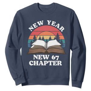Funny Six Seven Meme Sweatshirt New Year New 67 Chapter TS14 Navy Print Your Wear