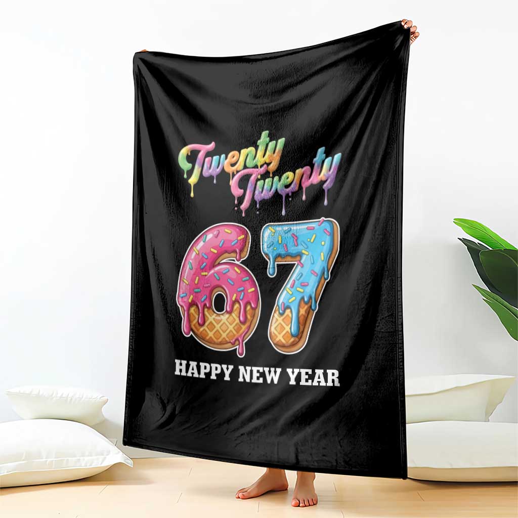 67 Six Seven Meme Throw Blanket New Year 2026 Ice Cream Drip TS14 Print Your Wear