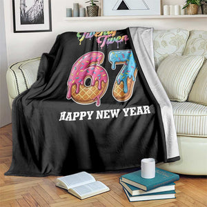 67 Six Seven Meme Throw Blanket New Year 2026 Ice Cream Drip TS14 Print Your Wear