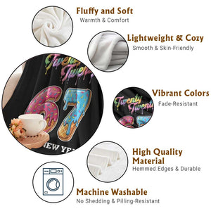 67 Six Seven Meme Throw Blanket New Year 2026 Ice Cream Drip TS14 Print Your Wear