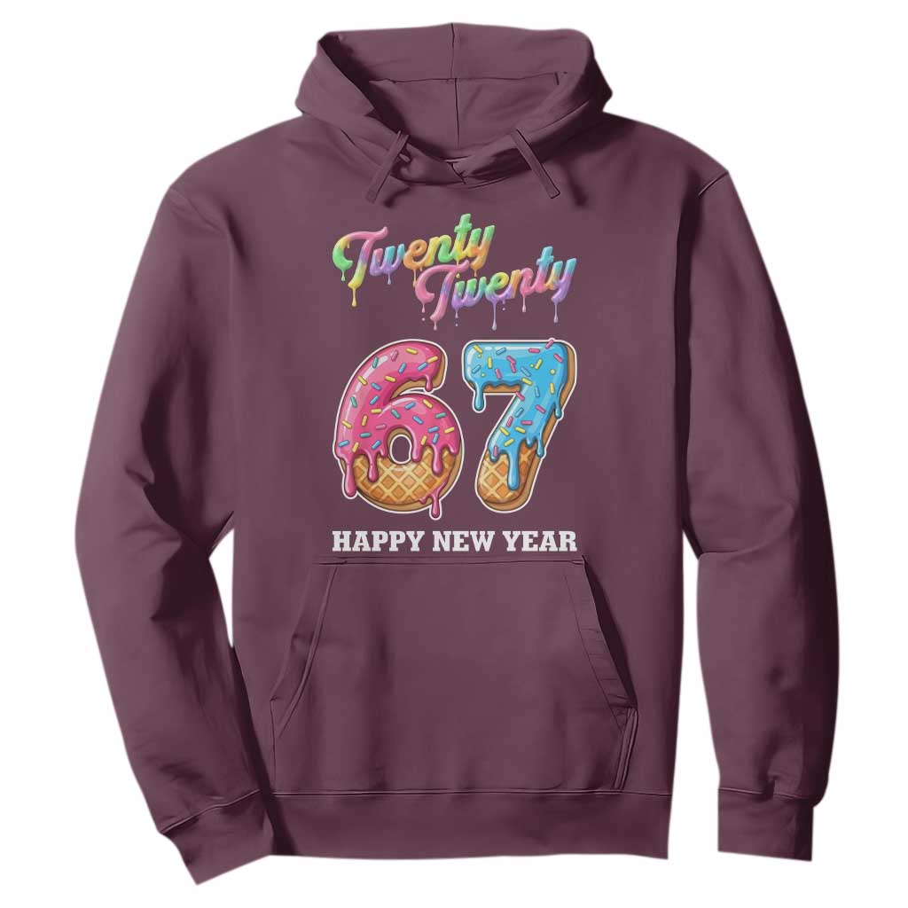 67 Six Seven Meme Hoodie New Year 2026 Ice Cream Drip TS14 Maroon Print Your Wear