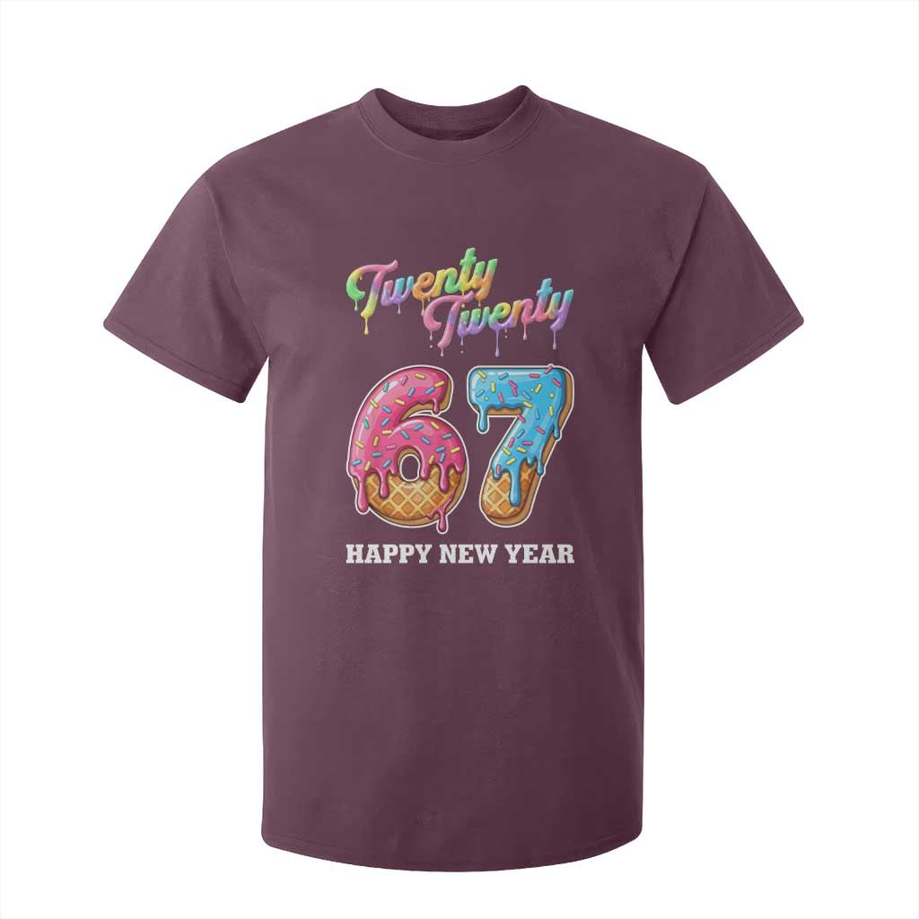 67 Six Seven Meme T Shirt For Kid New Year 2026 Ice Cream Drip TS14 Maroon Print Your Wear