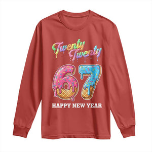 67 Six Seven Meme Long Sleeve Shirt New Year 2026 Ice Cream Drip TS14 Red Print Your Wear