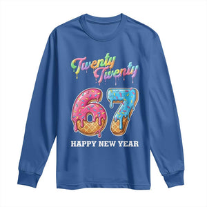 67 Six Seven Meme Long Sleeve Shirt New Year 2026 Ice Cream Drip TS14 Royal Blue Print Your Wear