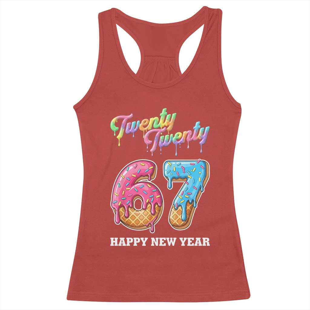67 Six Seven Meme Racerback Tank Top New Year 2026 Ice Cream Drip TS14 Red Print Your Wear