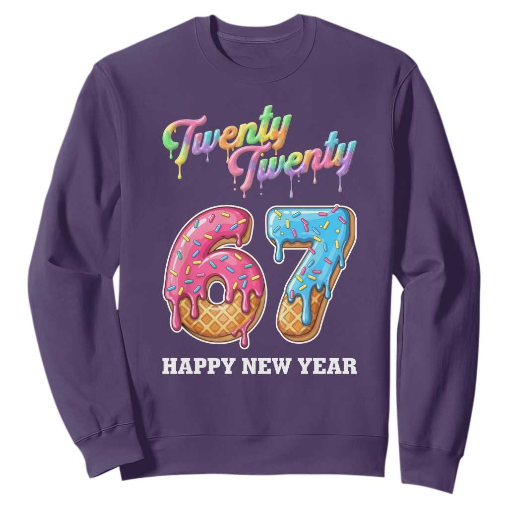 67 Six Seven Meme Sweatshirt New Year 2026 Ice Cream Drip TS14 Purple Print Your Wear