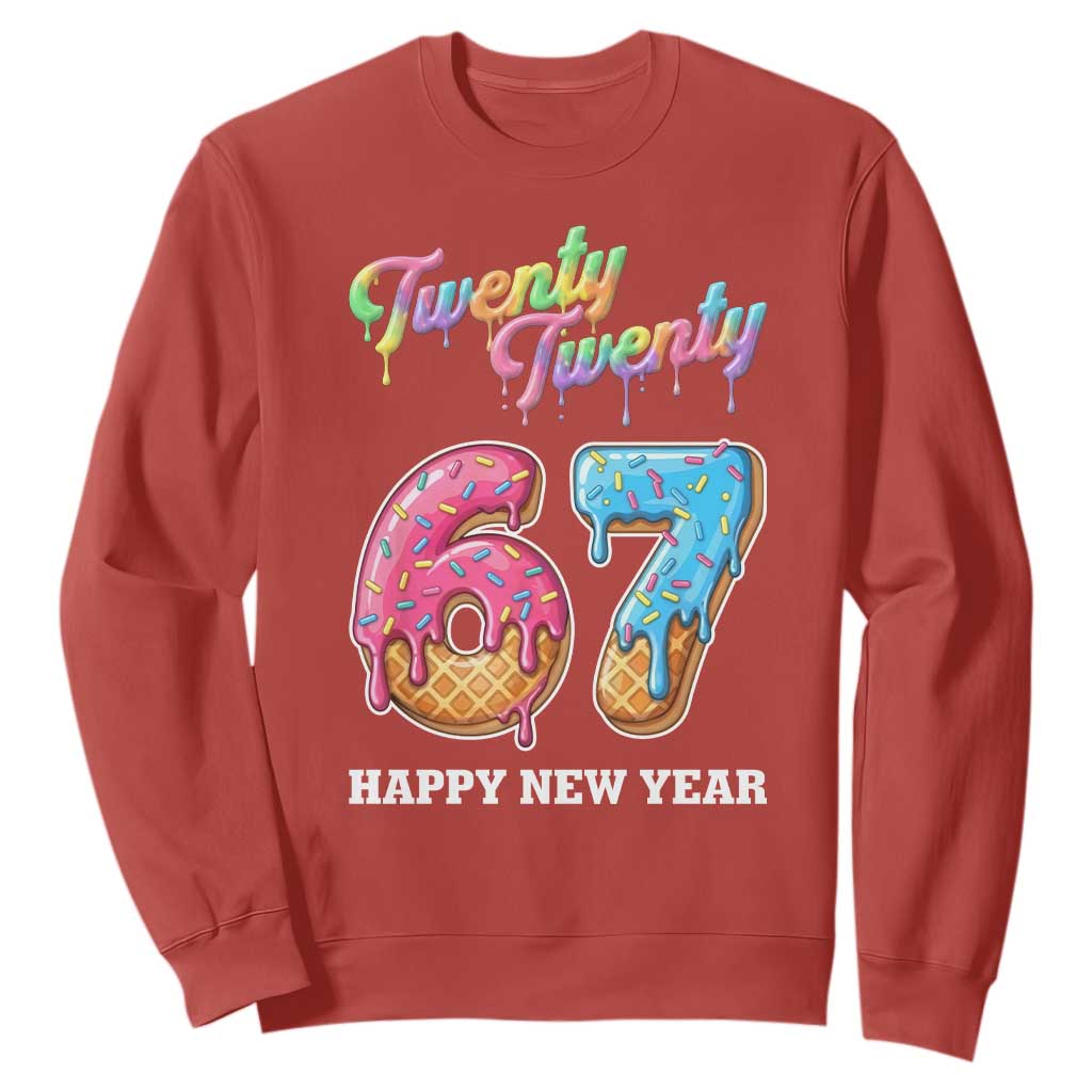 67 Six Seven Meme Sweatshirt New Year 2026 Ice Cream Drip TS14 Red Print Your Wear
