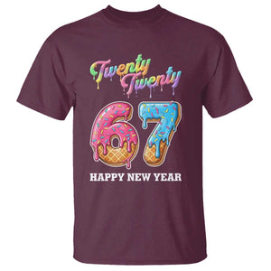67 Six Seven Meme T Shirt New Year 2026 Ice Cream Drip TS14 Maroon Print Your Wear