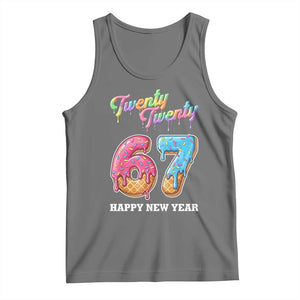 67 Six Seven Meme Tank Top New Year 2026 Ice Cream Drip TS14 Black Heather Print Your Wear