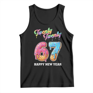 67 Six Seven Meme Tank Top New Year 2026 Ice Cream Drip TS14 Black Print Your Wear