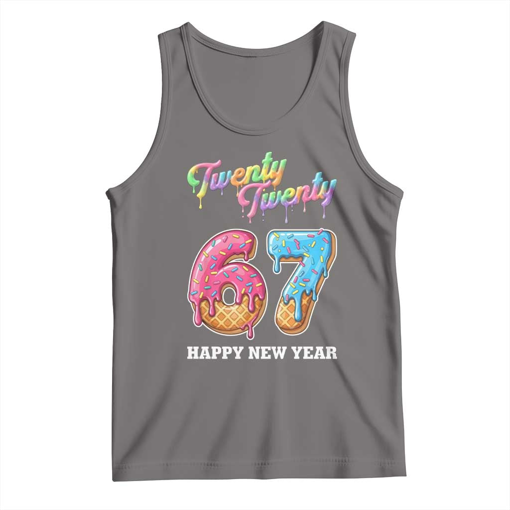 67 Six Seven Meme Tank Top New Year 2026 Ice Cream Drip TS14 Deep Heather Print Your Wear