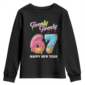 67 Six Seven Meme Youth Sweatshirt New Year 2026 Ice Cream Drip TS14 Black Print Your Wear