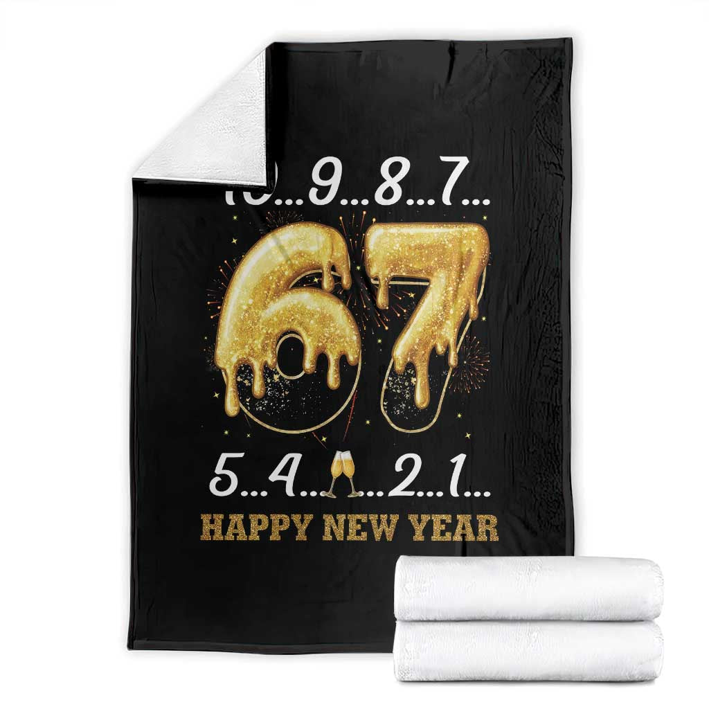 67 Six Seven Meme Throw Blanket Happy New Year 2026 TS14 Black Print Your Wear