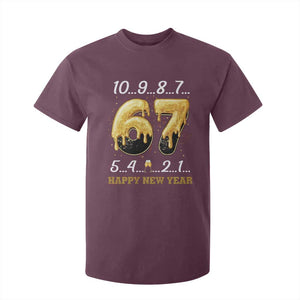 67 Six Seven Meme T Shirt For Kid Happy New Year 2026 TS14 Maroon Print Your Wear