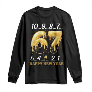 67 Six Seven Meme Long Sleeve Shirt Happy New Year 2026 TS14 Black Print Your Wear